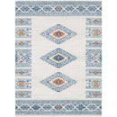 Ajax Rustic Dark Blue/Sky Blue Area Rug