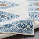 Ajax Rustic Dark Blue/Sky Blue Area Rug