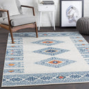 Ajax Rustic Dark Blue/Sky Blue Area Rug