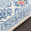 Ajax Rustic Dark Blue/Sky Blue Area Rug
