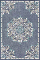 Balcarres Traditional Navy Area Rug