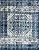 Langweer Traditional Dark Blue Area Rug