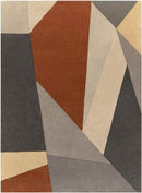 Lollum Modern Burnt Orange Area Rug