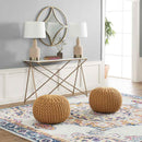 Tilburen Traditional Burnt Orange Area Rug
