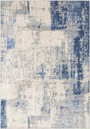 Triemen Modern Navy Area Rug