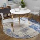 Triemen Modern Navy Area Rug
