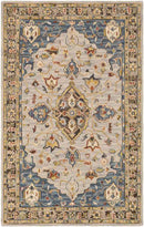 Twijzel Traditional Dark Blue Area Rug