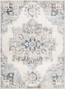 Wommels Traditional Sky Blue Area Rug