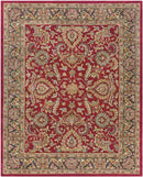 Palaiseau Traditional Bright Red Area Rug