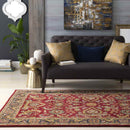 Palaiseau Traditional Bright Red Area Rug