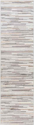 Orvelte Modern Medium Gray/Tan/White Area Rug