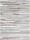 Orvelte Modern Medium Gray/Tan/White Area Rug