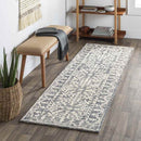 Valthe Traditional Dark Blue Area Rug
