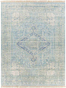 Winde Traditional Sky Blue Area Rug