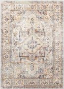 Borsele Traditional Bright Orange Area Rug
