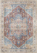 Esslingen Traditional Burnt Orange Washable Area Rug