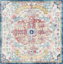 Gimel Traditional Sky Blue/Garnet Area Rug