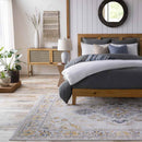 Burum Traditional Yellow Area Rug