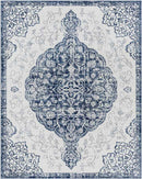 Cornjum Traditional Denim Area Rug