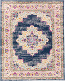 Zwilbroek Traditional Denim Area Rug