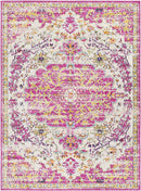 Achlum Traditional Bright Pink Area Rug