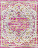 Achlum Traditional Bright Pink Area Rug