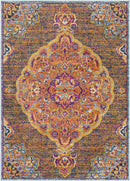 Cornjum Traditional Rust Area Rug