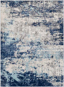 Bornwird Modern Dark Blue Area Rug
