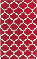 Rimini Cottage Bright Red Area Rug