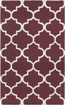 Woord Modern Burgundy Area Rug