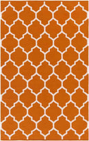 Zelhem Modern Bright Orange Area Rug