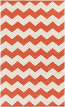 Zetten Modern Bright Orange Area Rug