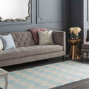 Zetten Modern Aqua Area Rug