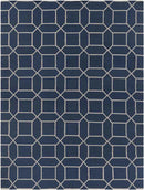 Ealing Modern Navy Area Rug