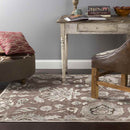 Oldorp Traditional Dark Brown Area Rug