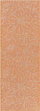 Broekoord Traditional Bright Orange Area Rug