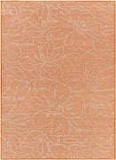 Broekoord Traditional Bright Orange Area Rug