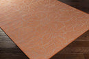 Broekoord Traditional Bright Orange Area Rug