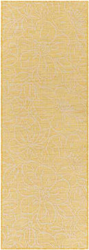 Broekoord Traditional Bright Yellow Area Rug
