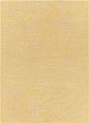 Broekoord Traditional Bright Yellow Area Rug