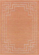 Calslagen Traditional Bright Orange Area Rug