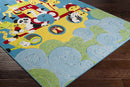 Warm Modern Sky Blue Area Rug