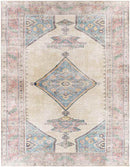 Lagedijk Traditional Khaki Washable Area Rug