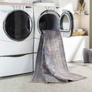 Langereis Traditional Khaki Washable Area Rug