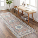 Leekerweg Traditional Charcoal Washable Area Rug