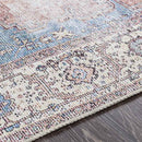 Leihoek Traditional Charcoal Washable Area Rug