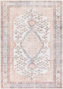 Midwoud Traditional Blush Washable Area Rug