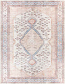 Midwoud Traditional Blush Washable Area Rug
