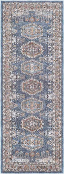 Grave Traditional Navy Area Rug