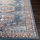 Grave Traditional Navy Area Rug